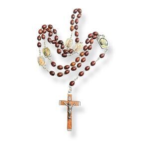 Vintage Wooden Bead Rosary